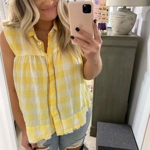 Free People Yellow Top